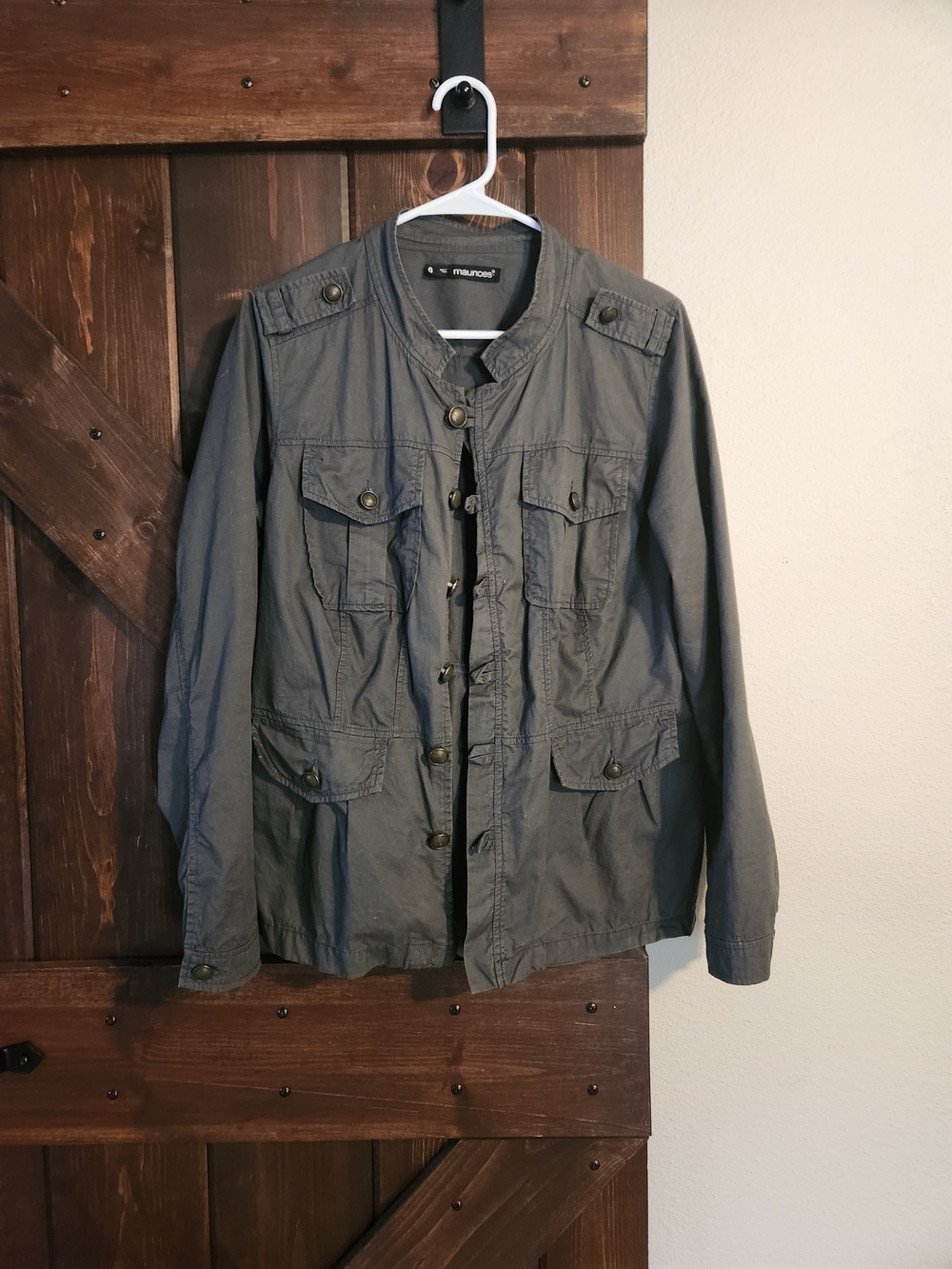 Maurices Gray Military-Style Field Jacket